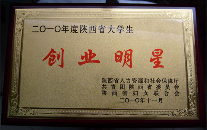 陜西省首屆大學(xué)生創(chuàng)業(yè)明星